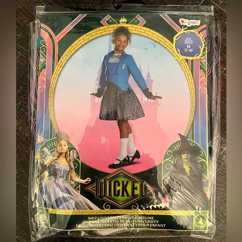 Disguise Kids Classic Blue Wicked Shiz University Outfit Costume Sz M 7-8 NEW!